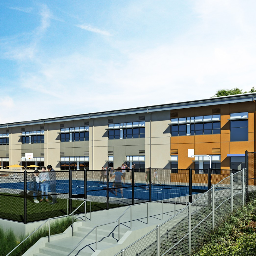 A rendering of a building